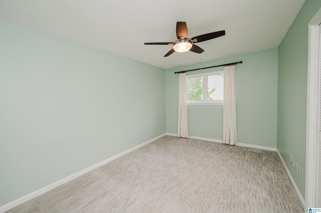 3655 Haven View Cir, Hoover, AL 35216 - unfurnished room with ceiling fan, a textured ceiling, and light colored carpet