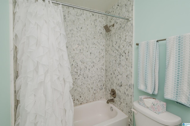 3655 Haven View Cir, Hoover, AL 35216 - bathroom with shower / bathtub combination with curtain and toilet