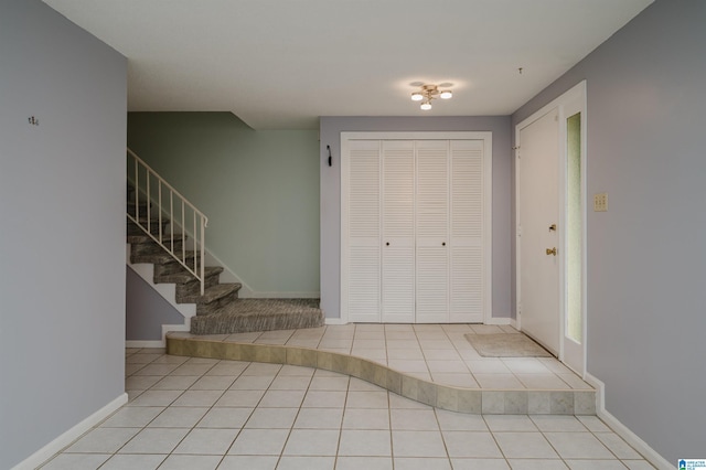 3655 Haven View Cir, Hoover, AL 35216 - foyer entrance featuring tile patterned flooring and stairway