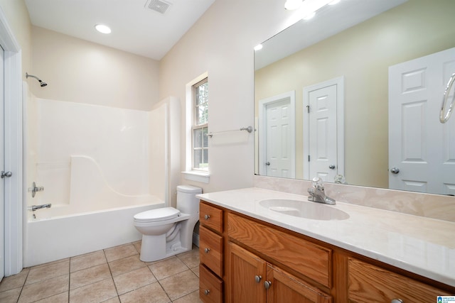 1819 Calgary Dr, Birmingham, AL 35022 - full bathroom featuring vanity, shower / bath combination, and tile patterned flooring