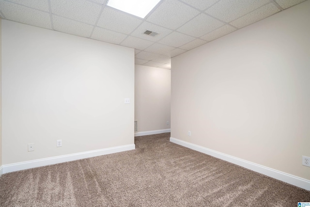 1819 Calgary Dr, Birmingham, AL 35022 - carpeted empty room featuring a paneled ceiling and baseboards