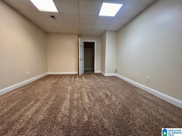 1819 Calgary Dr, Birmingham, AL 35022 - empty room featuring a paneled ceiling and carpet flooring