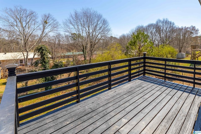 1025 Old Mill Rd, Anniston, AL 36207 - view of wooden terrace