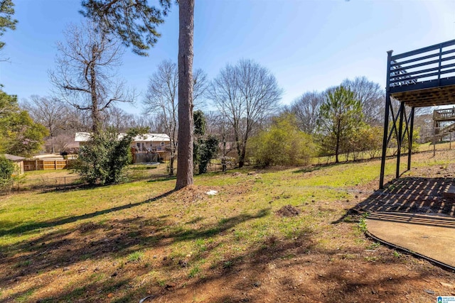1025 Old Mill Rd, Anniston, AL 36207 - view of grassy yard featuring a deck