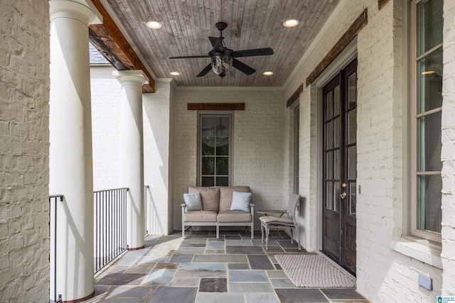 3600 Park Ln S, Mountain Brook, AL 35213 - view of patio / terrace with a ceiling fan
