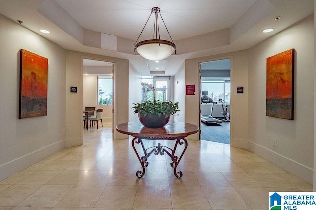 1300 27th Pl Unit 65, Birmingham, AL 35205 - hallway featuring recessed lighting and light tile patterned floors
