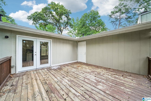 5919 Creekwood Rd, Irondale, AL 35210 - wooden deck featuring french doors