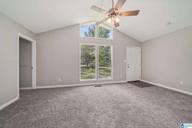 5919 Creekwood Rd, Irondale, AL 35210 - unfurnished living room with a ceiling fan and carpet