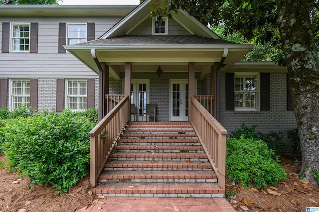 3764 Valley Head Rd, Mountain Brook, AL 35223 - entrance to property with brick siding and a porch