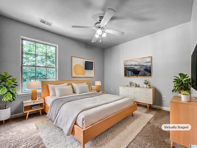 118 S Hill Dr, Wilsonville, AL 35186 - bedroom with baseboards and a ceiling fan
