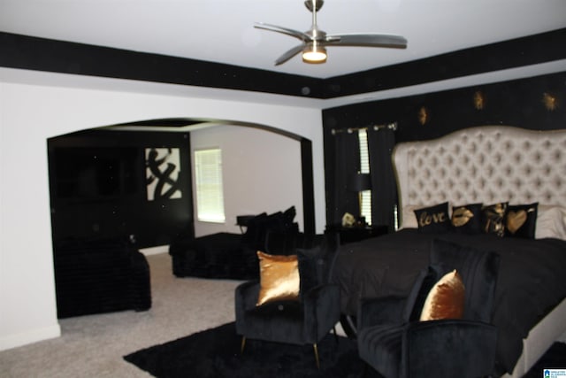 6284 Fieldbrook Cir, Mccalla, AL 35111 - bedroom with carpet and a ceiling fan
