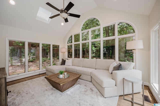 110 Pine Cliff Cir, Hoover, AL 35226 - sunroom / solarium with lofted ceiling, plenty of natural light, and a skylight