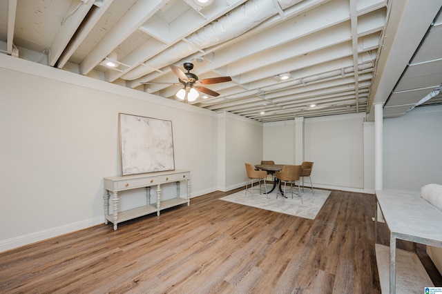 110 Pine Cliff Cir, Hoover, AL 35226 - finished below grade area with wood finished floors and a ceiling fan