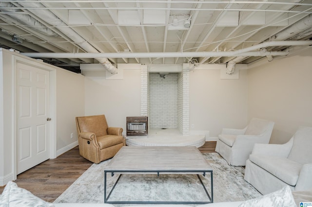 110 Pine Cliff Cir, Hoover, AL 35226 - living area with heating unit and wood finished floors