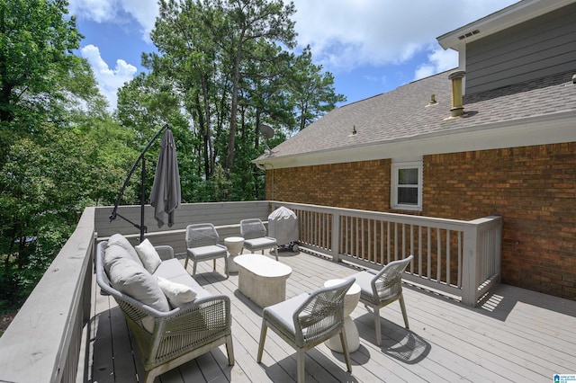110 Pine Cliff Cir, Hoover, AL 35226 - deck featuring an outdoor hangout area