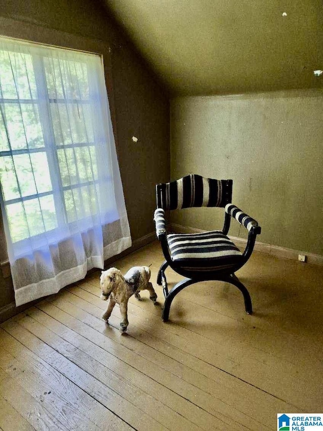 16145 US Highway 11, Springville, AL 35146 - sitting room featuring wood-type flooring, lofted ceiling, and plenty of natural light