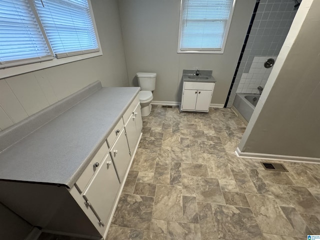 5295 Snowville Brent Rd, Dora, AL 35062 - full bath featuring vanity, stone finish floors, and shower / bath combination