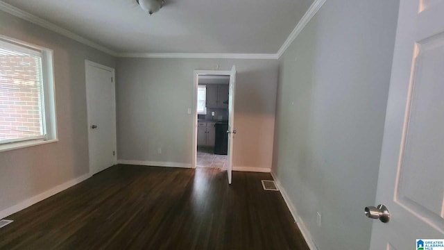 1525 Cresthill Rd, Birmingham, AL 35213 - unfurnished room featuring dark wood finished floors and crown molding