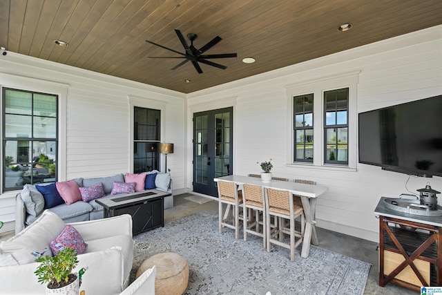 544 Preserve Way, Hoover, AL 35226 - view of patio featuring an outdoor living space, outdoor dining space, and a ceiling fan