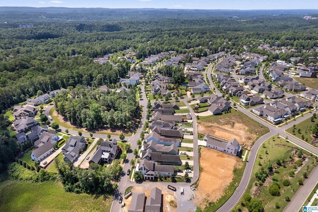 544 Preserve Way, Hoover, AL 35226 - aerial view of property and surrounding area featuring nearby suburban area and a heavily wooded area