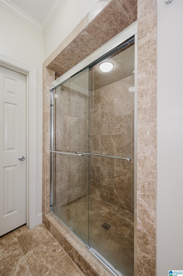 932 Cove Cir, Hoover, AL 35244 - full bath with ornamental molding and a shower stall