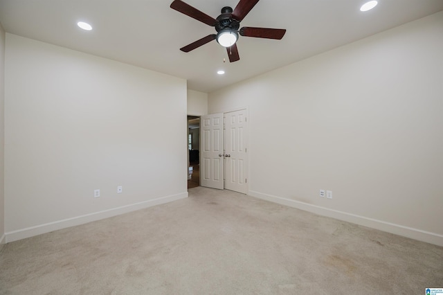 932 Cove Cir, Hoover, AL 35244 - carpeted spare room with recessed lighting and a ceiling fan