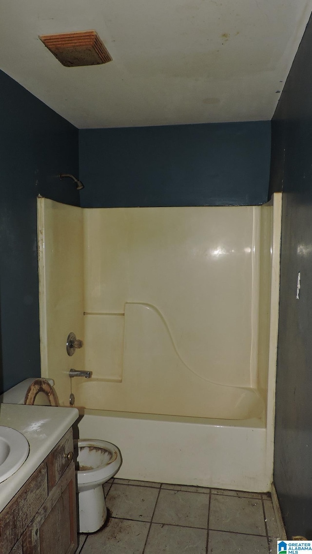 1146 Oakridge Dr, Leeds, AL 35094 - bathroom with vanity,  shower combination, and tile patterned flooring