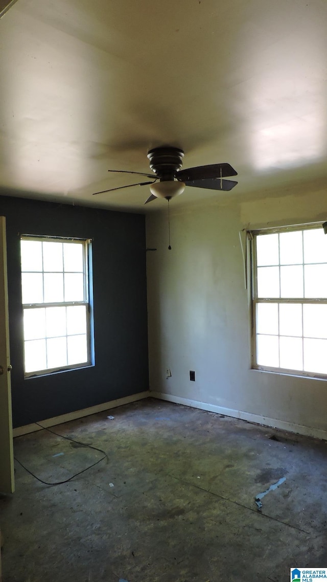 1146 Oakridge Dr, Leeds, AL 35094 - spare room featuring baseboards and ceiling fan