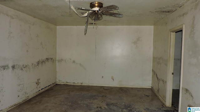 1146 Oakridge Dr, Leeds, AL 35094 - spare room with unfinished concrete flooring and ceiling fan