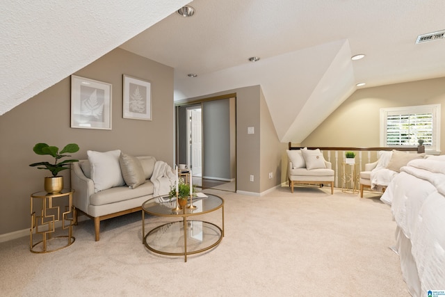 4737 Cloud Ln, Birmingham, AL 35243 - living room with carpet flooring, lofted ceiling, and recessed lighting