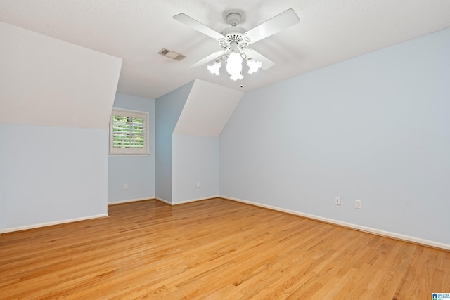 4737 Cloud Ln, Birmingham, AL 35243 - additional living space featuring light wood finished floors, lofted ceiling, and ceiling fan