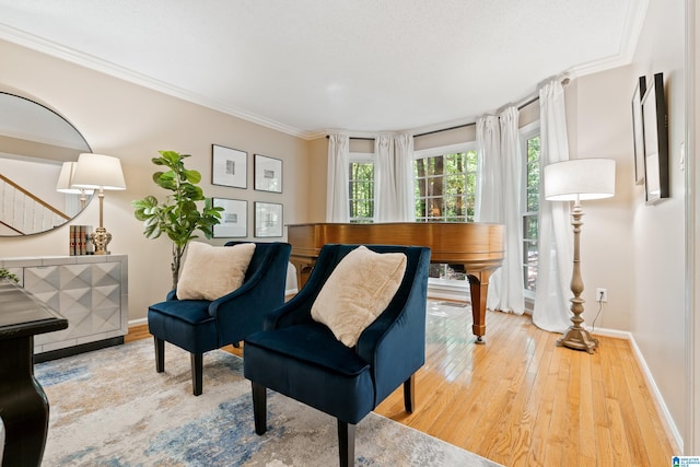 4737 Cloud Ln, Birmingham, AL 35243 - living area with wood-type flooring, healthy amount of natural light, ornamental molding, and stairs
