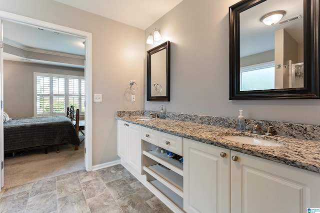 483 Old Cahaba Way, Helena, AL 35080 - full bath with connected bathroom, double vanity, and stone finish floors