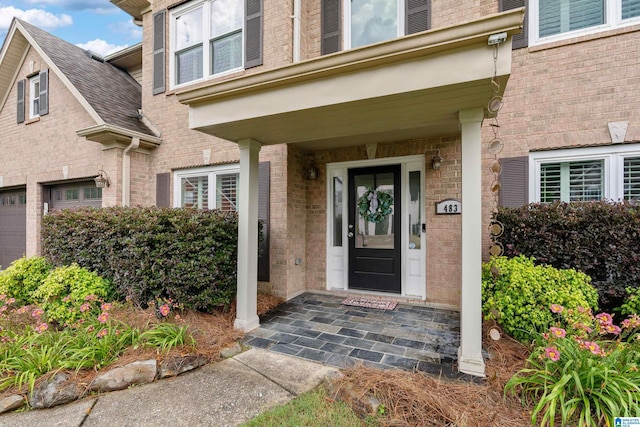 483 Old Cahaba Way, Helena, AL 35080 - entrance to property featuring brick siding and a garage