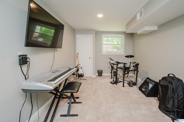 3350 Rosemary Ln, Vestavia Hills, AL 35216 - exercise room featuring baseboards and carpet flooring