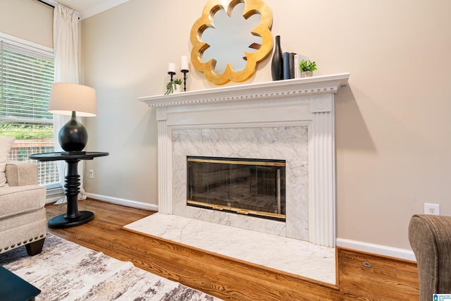 1812 Cross Cir, Hoover, AL 35244 - detailed view of a high end fireplace and wood finished floors