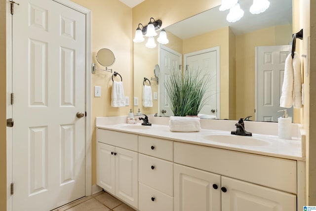1812 Cross Cir, Hoover, AL 35244 - bathroom featuring double vanity and tile patterned floors