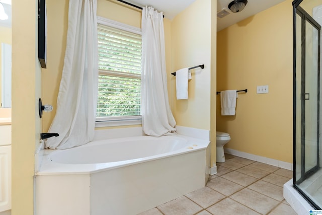 1812 Cross Cir, Hoover, AL 35244 - full bath with a garden tub, a shower stall, tile patterned flooring, and vanity