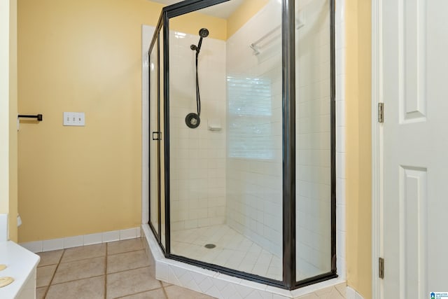 1812 Cross Cir, Hoover, AL 35244 - bathroom with a shower stall and tile patterned flooring