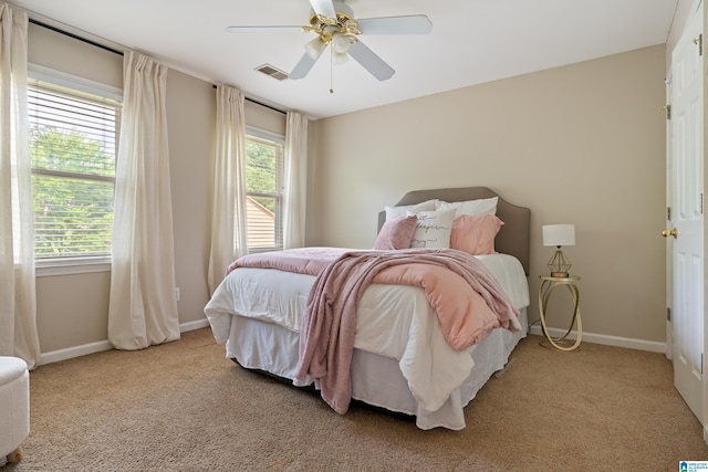 1812 Cross Cir, Hoover, AL 35244 - bedroom with light carpet and ceiling fan