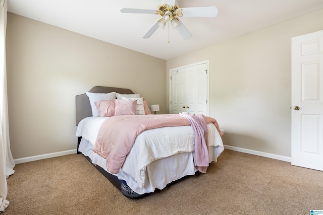 1812 Cross Cir, Hoover, AL 35244 - carpeted bedroom featuring ceiling fan and a closet