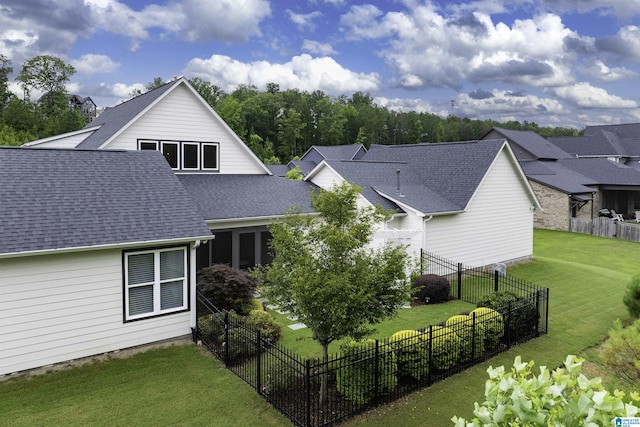 3041 Adley Cir, Hoover, AL 35244 - rear view of property with roof with shingles and a fenced backyard
