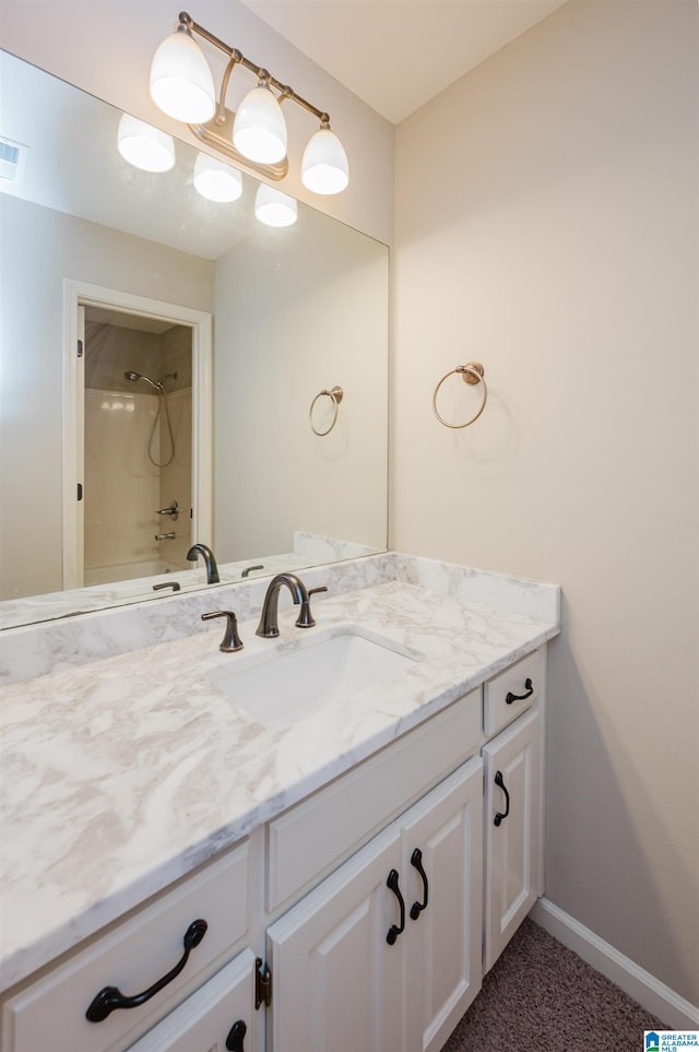 4208 Waterford Ln, Trussville, AL 35173 - bathroom with vanity and tub / shower combination