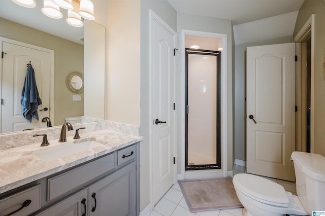 4208 Waterford Ln, Trussville, AL 35173 - full bath with a stall shower, vanity, and tile patterned floors