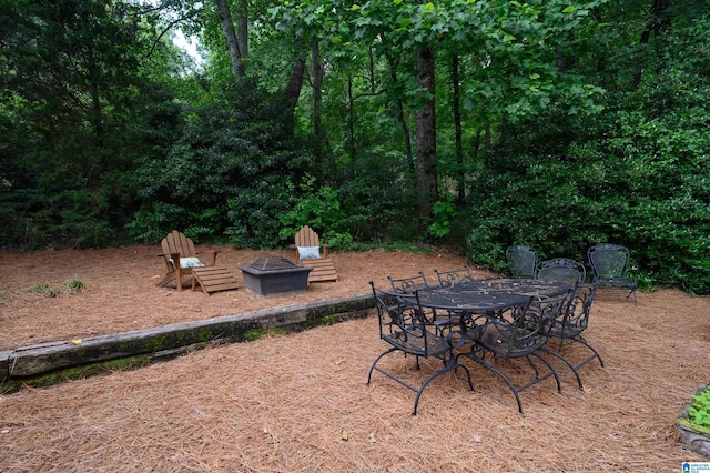 4208 Waterford Ln, Trussville, AL 35173 - view of patio / terrace featuring an outdoor fire pit and outdoor dining area