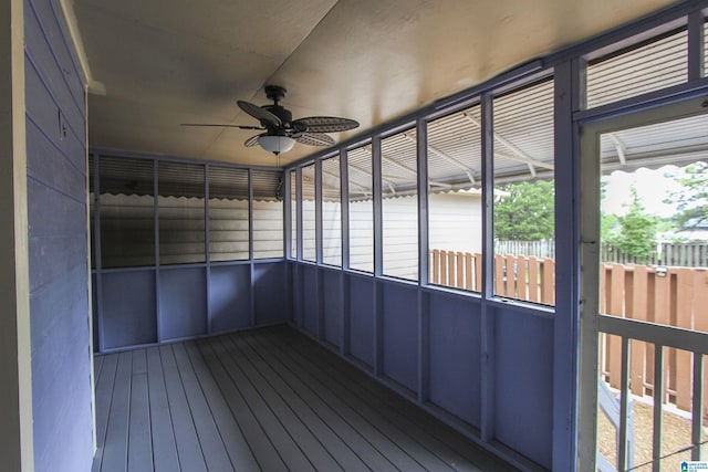 1534 Cambridge Pl, Anniston, AL 36207 - unfurnished sunroom featuring ceiling fan