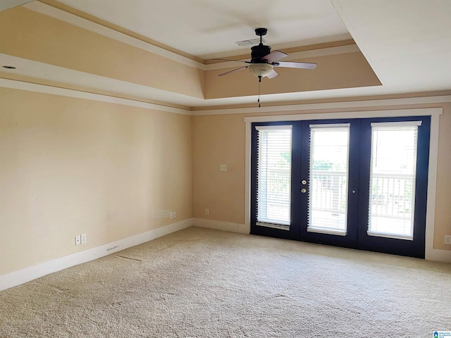 475 River Forest Ln Unit 2440, Talladega, AL 35160 - carpeted spare room with ceiling fan, healthy amount of natural light, and a tray ceiling