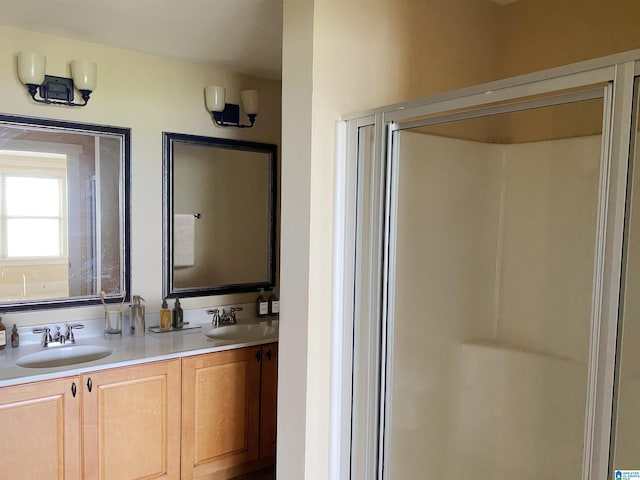 475 River Forest Ln Unit 2440, Talladega, AL 35160 - full bathroom with double vanity and a shower with door