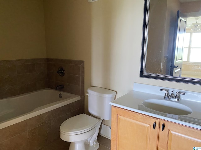 475 River Forest Ln Unit 2440, Talladega, AL 35160 - bathroom featuring a garden tub, vanity, and tile patterned flooring