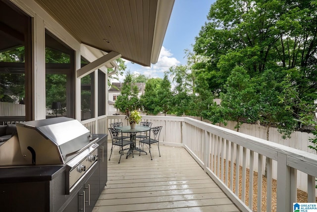 117 Elm St, Mountain Brook, AL 35213 - deck featuring outdoor dining space and area for grilling